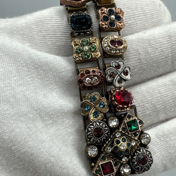 Two Strand Rhinestone Bracelet Sweet Romance “Royal Renaissance”#379 - Picture 9 of 9